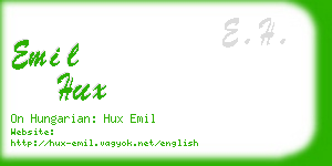 emil hux business card